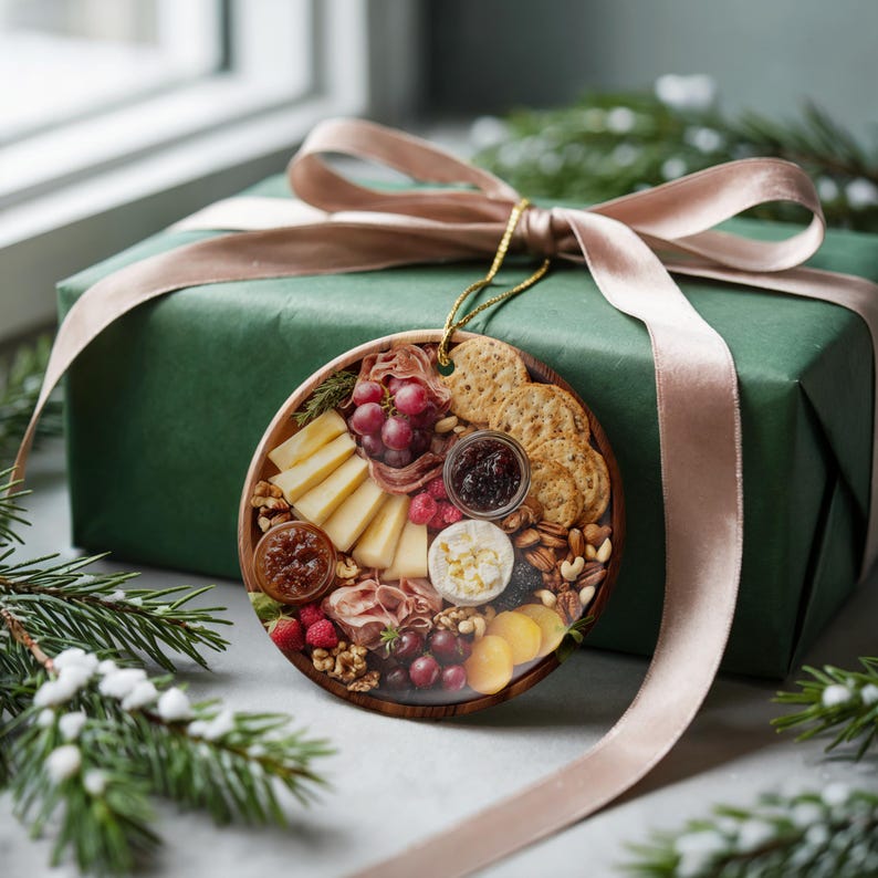 Charcuterie Ornament Wine Ornament Hostess Gift White Elephant Or Ornament Exchange For Foodies Cheese Lover 1763434348244.jpg