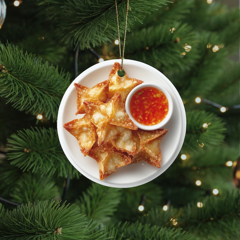 Crab Rangoon Ornament Seafood Lover Gift White Elephant Or Ornament Exchange For Foodies Weirdcore Gift Sushi Lover 1763434665426.jpg