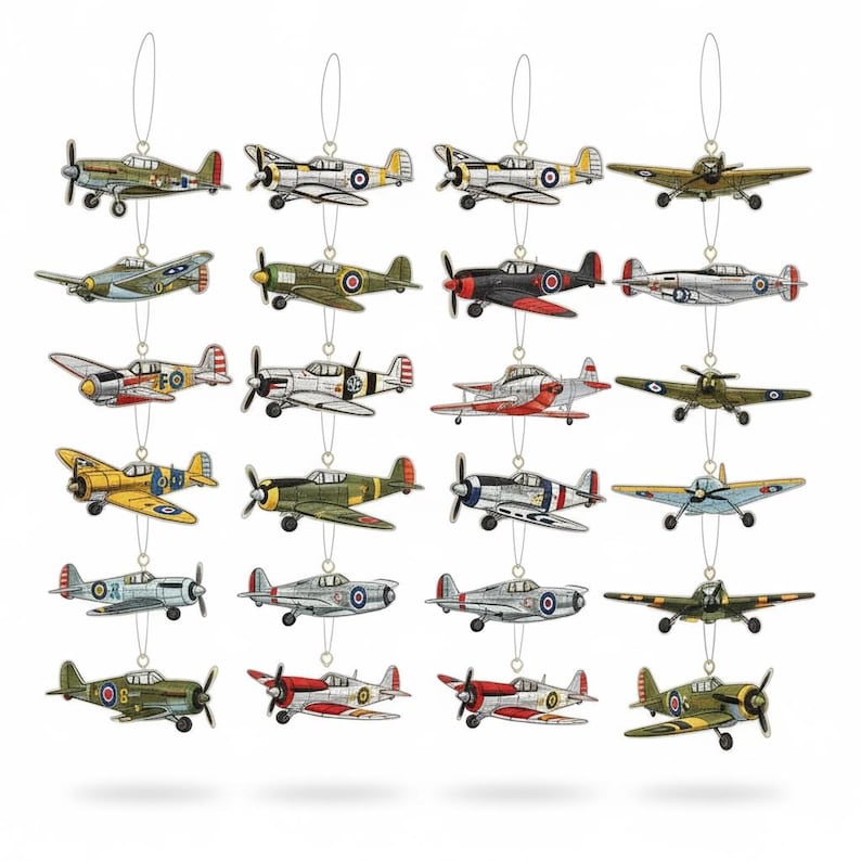Historic Aircraft Advent Calendar 24 Mini Plane Ornaments Aviation Gift For Pilot 2025 Adult Advent Calendar History Buff Gift 1763453750465.jpg