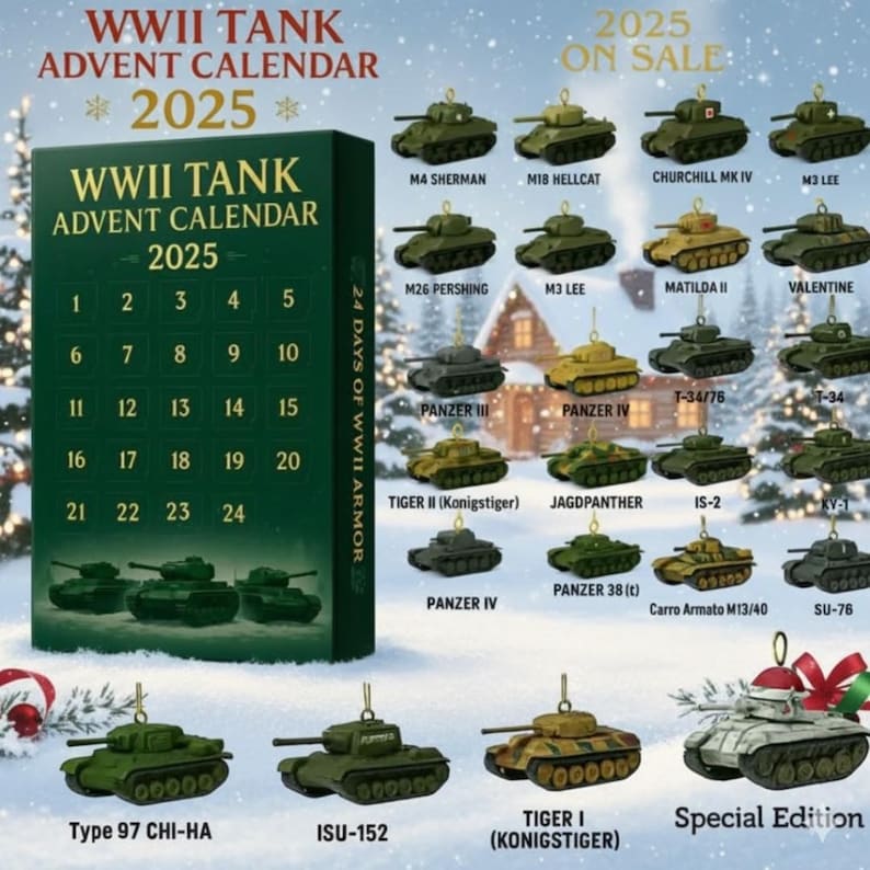 2d Acrylic Ww2 Tank Advent Calendar 2025 Tank Advent Advent Calendar Xmas Gift Tank Ornament Blind Box Xmas Gift 1763454037597.jpg