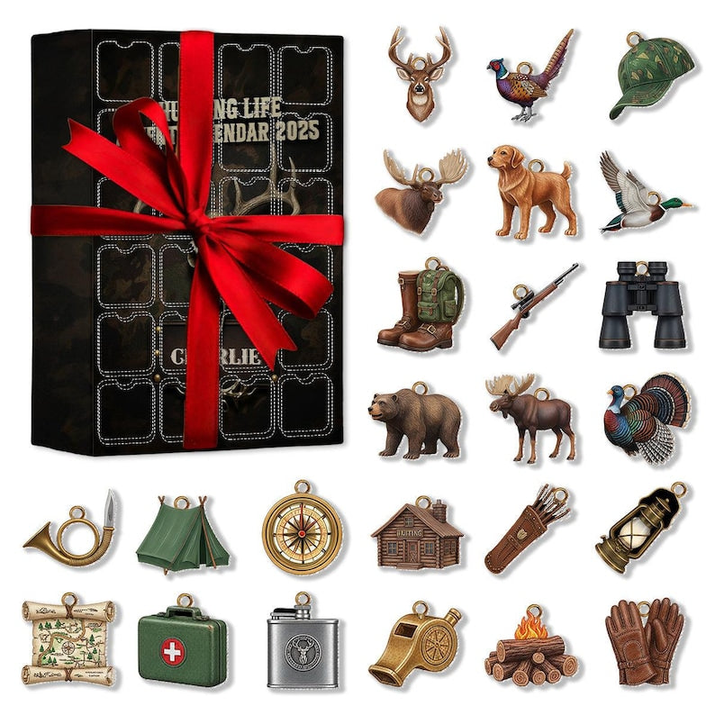 Personalized Hunting Life Advent Calendar Hunting Lover Gift Acrylic Blind Box Countdown Calendar With Ornaments Christmas Gift Ideas 1763518064101.jpg