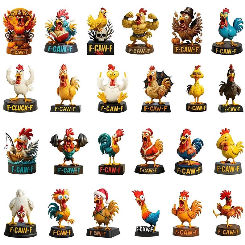 Rooster Advent Calendar 2025 24 Day Rooster Figurines  Vintage Christmas Ornament Countdown 1763522245652.jpg