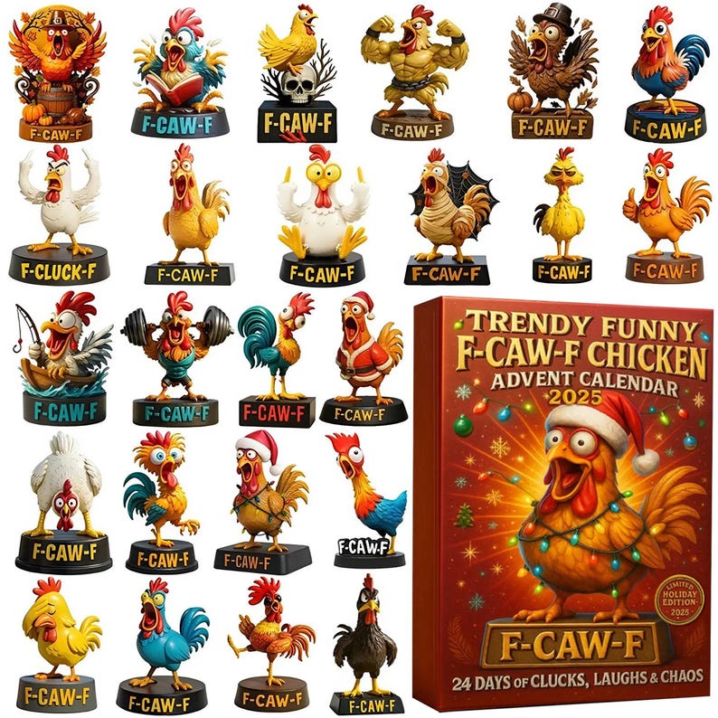 Rooster Advent Calendar 2025 24 Day Rooster Figurines  Vintage Christmas Ornament Countdown 1763522245659.jpg