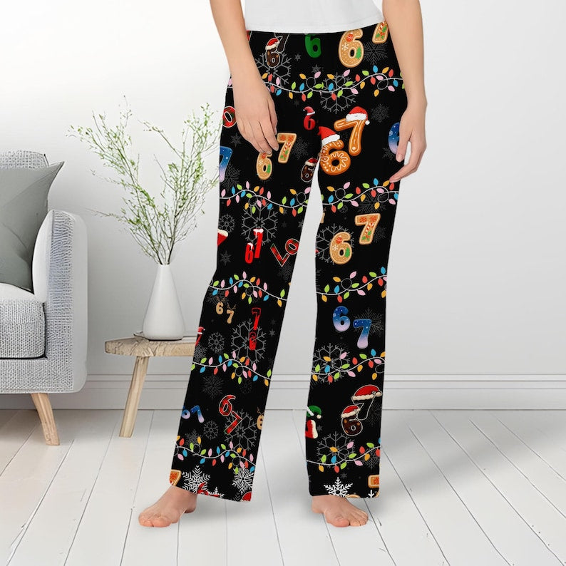 Trendy Six Seven Meme Christmas Pajama Pants Santa Says Six Seven Pajamas Pants Six Seven Pjs Pants 67 Christmas Pjs Gift 1763522527631.jpg