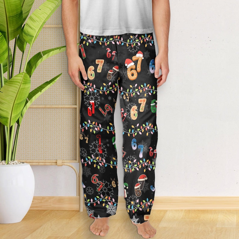 Trendy Six Seven Meme Christmas Pajama Pants Santa Says Six Seven Pajamas Pants Six Seven Pjs Pants 67 Christmas Pjs Gift 1763522527660.jpg