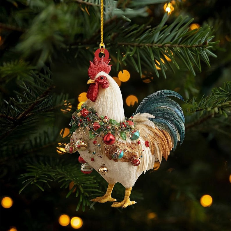 Personalized Chicken Farm Family Christmas Ornament Cute Chicken Xmas Decor Family Farmhouse Ornament Chicken Lover Gift Farmhouse Decor 1763522642360.jpg