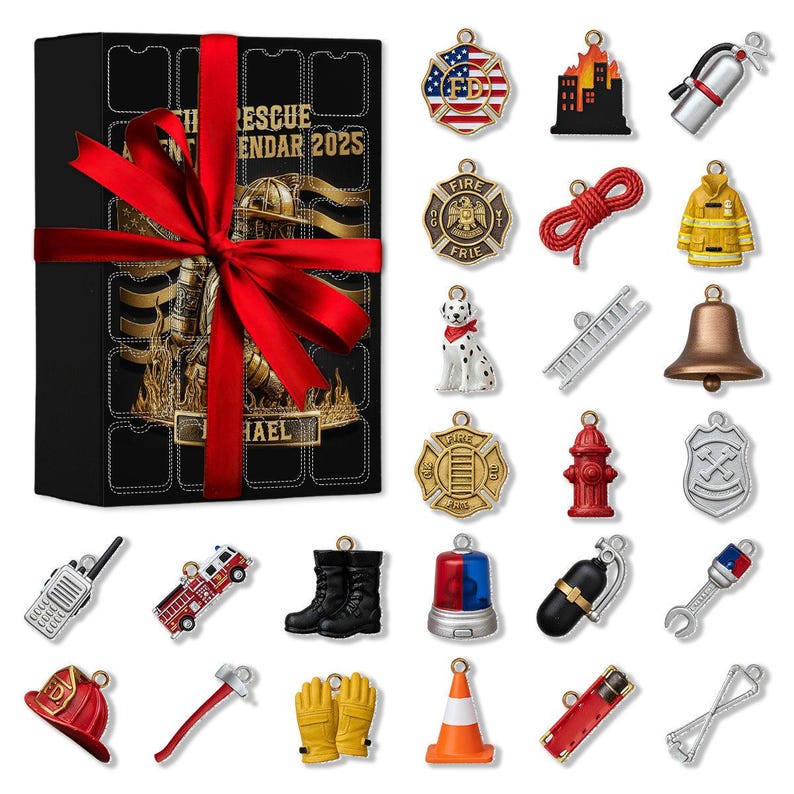 Personalized Fireman Rescue Advent Calendar Gift For Fireman Loves Acrylic Blind Box Countdown Calendar With Ornaments Christmas Gift Ideas 1763522906838.jpg
