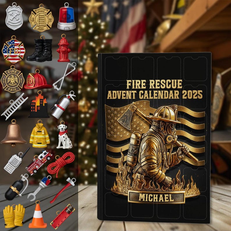 Personalized Fireman Rescue Advent Calendar Gift For Fireman Loves Acrylic Blind Box Countdown Calendar With Ornaments Christmas Gift Ideas 1763522907452.jpg