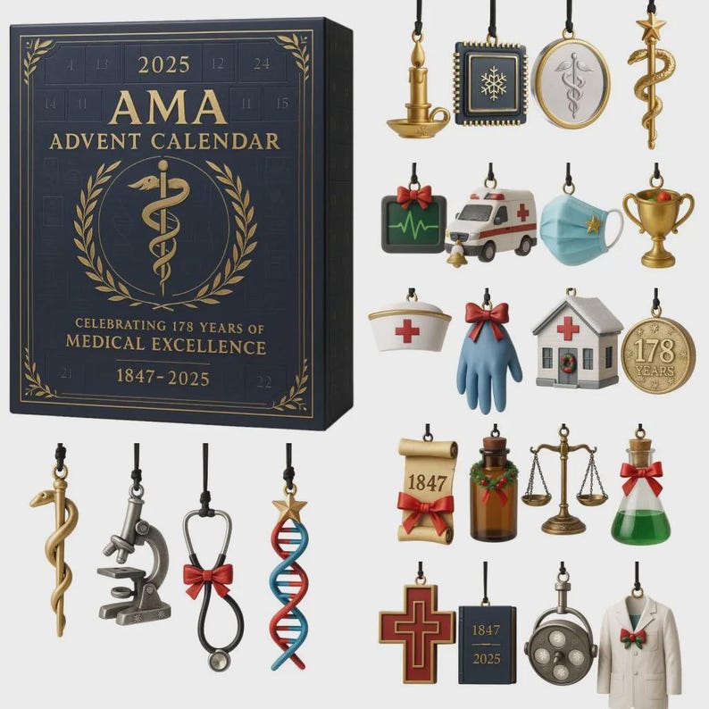 Ama Medical Advent Calendar 2025 178 Years Of Excellence Gift Doctor Nurse Ornament Set Healthcare Worker Christmas 1763525087556.jpg