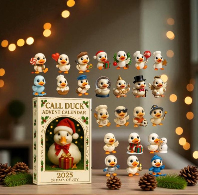 Call Duck Advent Calendar 2025 24 Day Acrylic Ornament Box Cute Duck Christmas Countdown Gift Holiday Decor For Animal Lovers 1763525655231.jpg