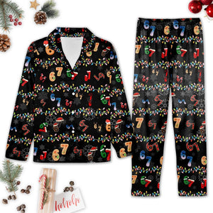 Trendy Six Seven Meme Christmas Pajama Set Santa Says Six Seven Pajamas Set Six Seven Pjs Set 67 Christmas Pjs Set Gift 1763525812608.jpg
