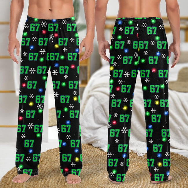 Trendy Viral 67 Christmas Pajama Pantssix Seven Number Meme Pajama Pantsfunny Christmas Six Seven Pajamas Pantsgen Z Clothing Loungewear 1763535311525.jpg
