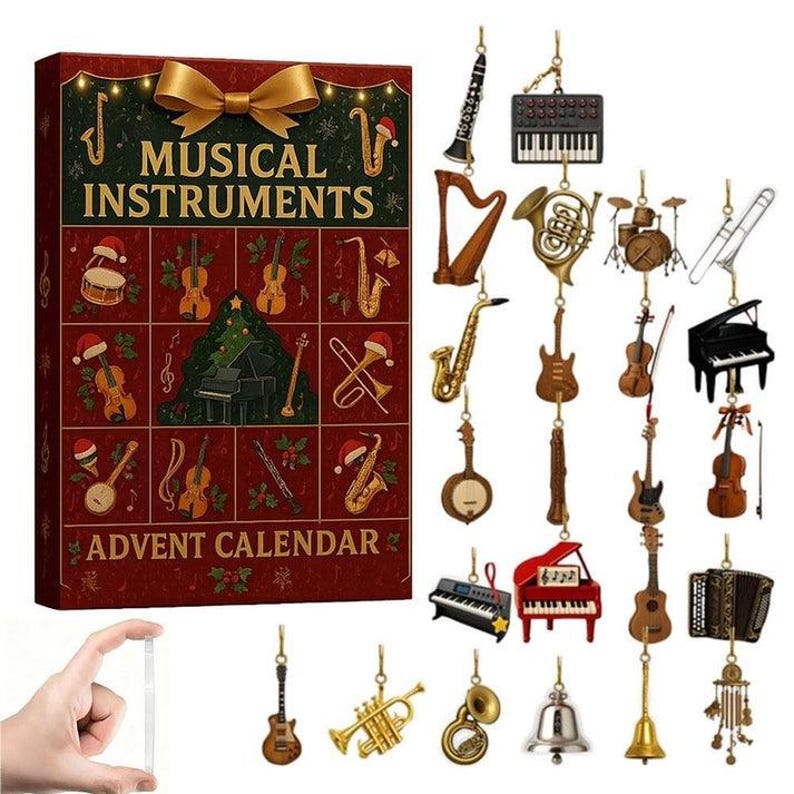 Musical Instruments Advent Calendar Festive Tree Hanging Acrylic Holiday Decoration Unique Musical Holiday Christmas Countdown Calendar 1763536526665.jpg
