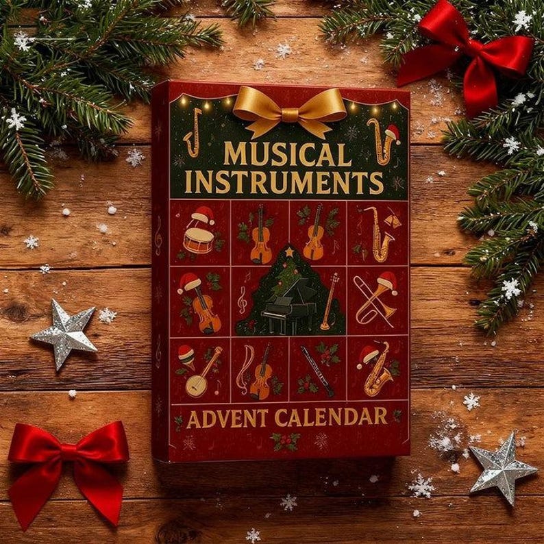 Musical Instruments Advent Calendar Festive Tree Hanging Acrylic Holiday Decoration Unique Musical Holiday Christmas Countdown Calendar 1763536526693.jpg