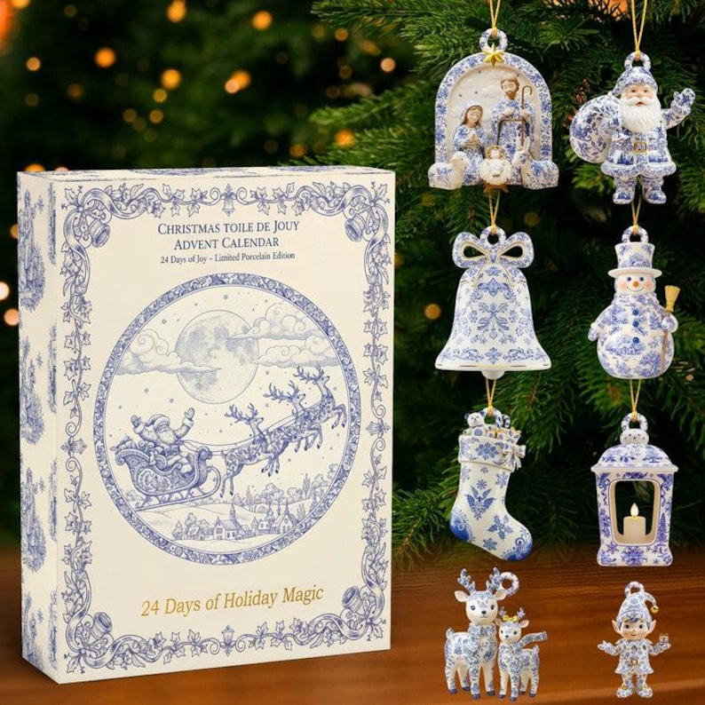 Christmas Toile De Jouy Christian Advent Calendar Gift For Jesus Lover Faith Based Christian Home Decor Christmas Countdown Calendar 1763536974005.jpg