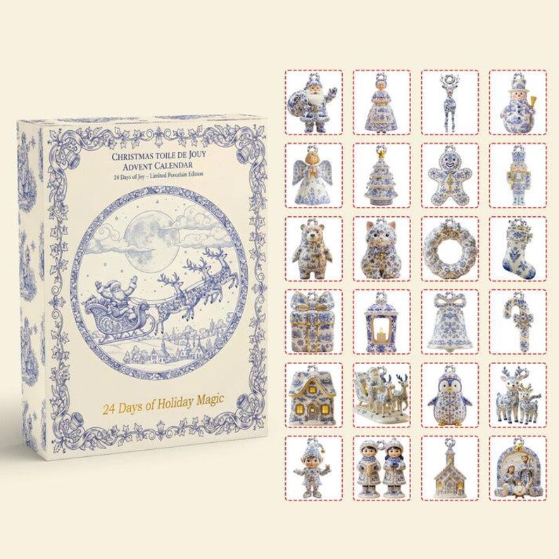Christmas Toile De Jouy Christian Advent Calendar Gift For Jesus Lover Faith Based Christian Home Decor Christmas Countdown Calendar 1763536974077.jpg