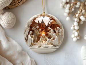 Nativity Christmas Ceramic Ornament Christian Christmas Keepsake The Greatest Gift Of All Ornament 3deffect Flat Ornament Not Glass Globe 1763539964433.jpg