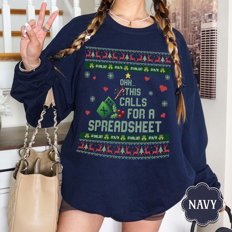 This Calls For A Spreadsheet Ugly Sweater Funny Christmas Jumpers Accounting Gift Spreadsheet Shirt For Accountant Xmas Coworker Gift 1763542378862.jpg