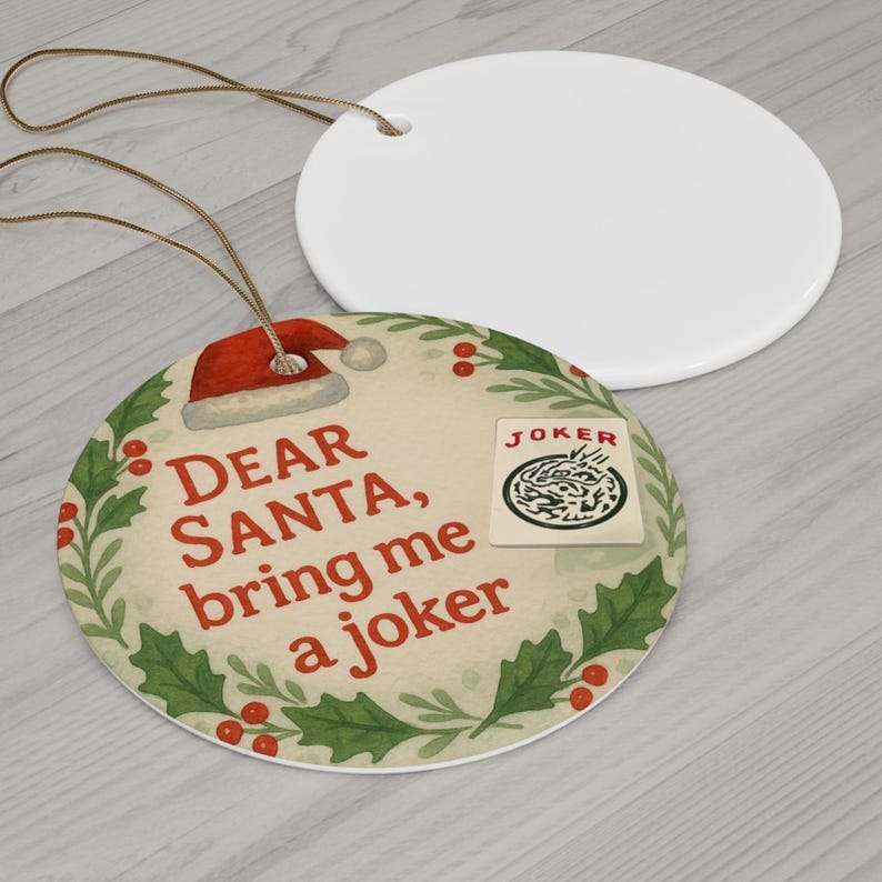 Mah Jongg Christmas Ornament Funny Xmas Holiday Keepsake Ceramic Game Room Decor Gift For Mahjong Players Holiday Gift For Mah Jong Group 1763610466758.jpg