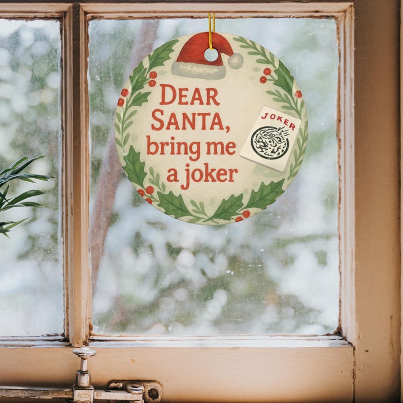 Mah Jongg Christmas Ornament Funny Xmas Holiday Keepsake Ceramic Game Room Decor Gift For Mahjong Players Holiday Gift For Mah Jong Group 1763610467379.jpg