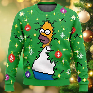 Homer Bush Meme The Simpsons Ugly Christmas Sweater Simpsons Xmas Sweater Homer Simpson Christmas Shirt Cartoon Movie Family Sweater 1763613731015.jpg
