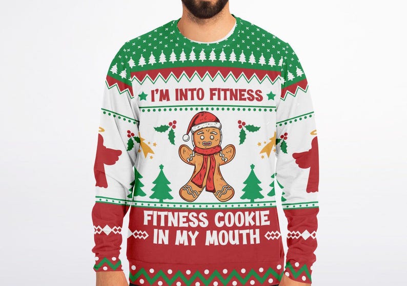 Funny Gingerbread Fitness Ugly Christmas Sweater Holiday Pullover 1763613856408.jpg