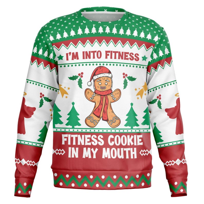 Funny Gingerbread Fitness Ugly Christmas Sweater Holiday Pullover 1763613856482.jpg