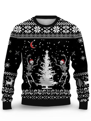 Dancing Skeleton Ugly Christmas Sweater Skull Christmas Shirt Skeleton Dancing Party Shirt Christmas For Kids Most Wonderful Time 1763623103742.jpg