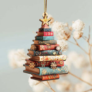 Christmas Book Tree Wood Ornament Christmas Tree Book Gift Book Lover Gift Book Club Ornament Bookish Ornament Book Exchange Gifts 1763631084314.jpg