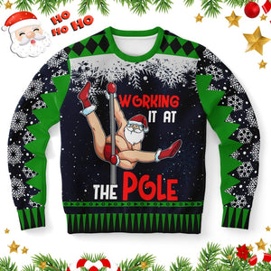 Funny Santa Pole Dancing Ugly Christmas Sweatshirt Tacky Xmas Humor Dirty Adult Humor 1763713389727.jpg