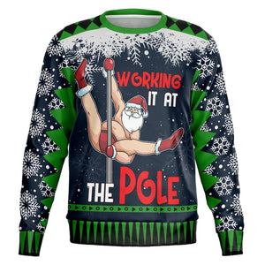 Funny Santa Pole Dancing Ugly Christmas Sweatshirt Tacky Xmas Humor Dirty Adult Humor 1763713390402.jpg