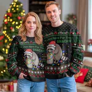 Christmas Raccoon Ugly Sweater Funny Snack Lover Print Sweater Xmas Sweater Holiday Gift 1763715350305.jpg