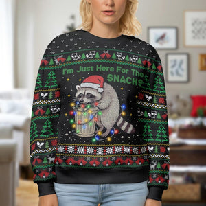 Christmas Raccoon Ugly Sweater Funny Snack Lover Print Sweater Xmas Sweater Holiday Gift 1763715350418.jpg
