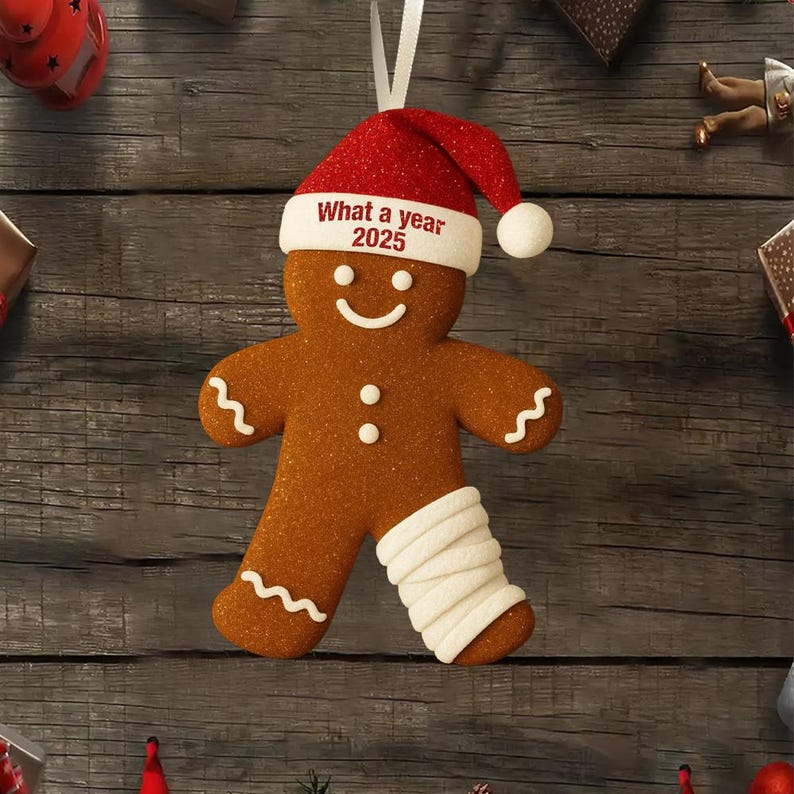 Funny Injury Christmas 3d Flat Ornament Personalized Broken Gingerbread Ornament Funny Christmas Ornament Broken Arm Leg 1763776553689.jpg