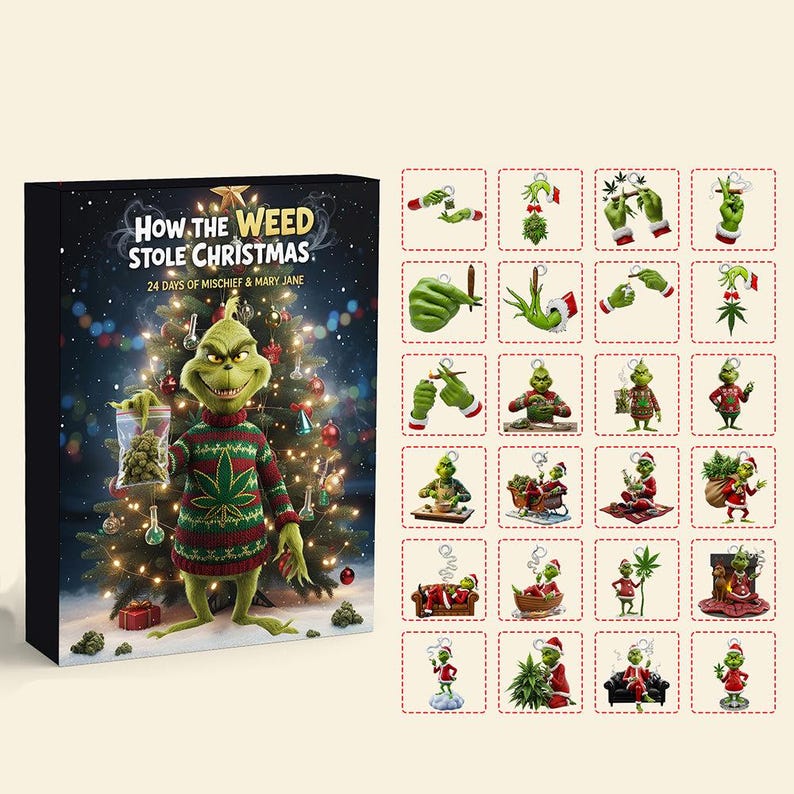 Green Character Advent Calendar 2025 Christmas Cooking Theme Holiday Vehicle Countdown Box 24 Mini Ornament 1763777829339.jpg