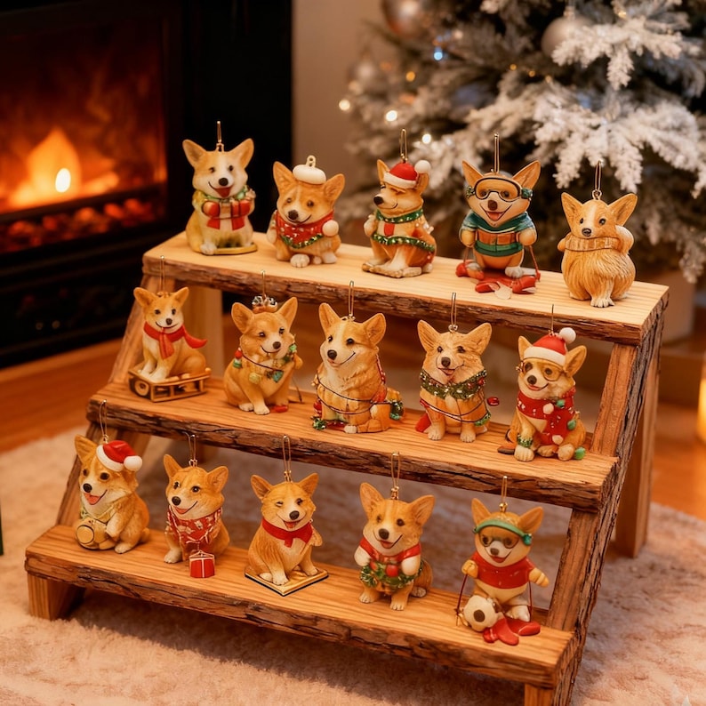 Corgi Advent Calendar 24 Pcs 2d Acrylic Ornaments Christmas Countdown Hanging Decor Gift For Dog Lovers Cute Corgi Themed Gif 1763778415393.jpg