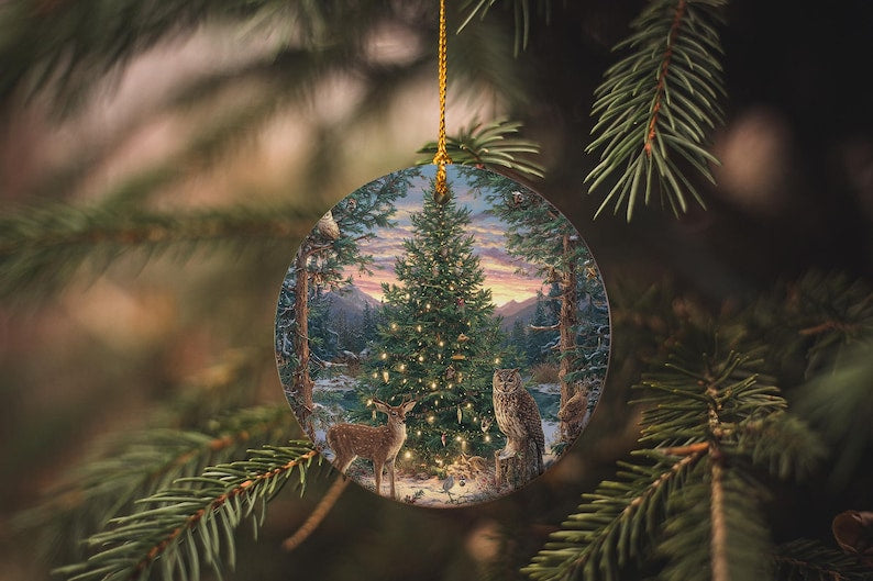 Wilderness Animal Christmas Ornament Deer  Owls Decorating Pine Tree Ceramic Woodland Holiday Decor 1763778697050.jpg