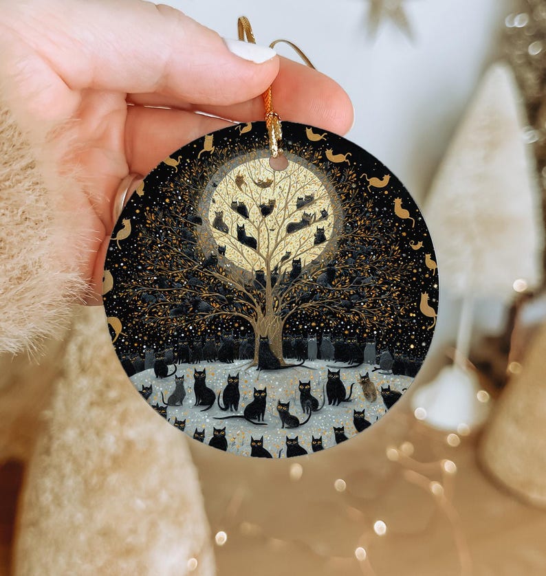 Black Cat Winter Solstice Ornament Ceramic Moonlit Tree D Cor Wiccan Yule Gift Gothic Holiday Hanging Decoration 1763778828683.jpg