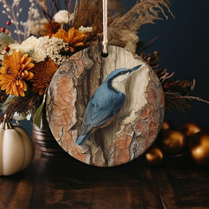 Nuthatch Ceramic Christmas Ornament Handcrafted Woodland Bird Decoration 1763778905432.jpg