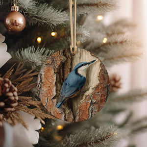 Nuthatch Ceramic Christmas Ornament Handcrafted Woodland Bird Decoration 1763778906011.jpg