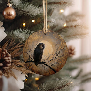 Barn Owl Ornament Full Moon Silhouette Ceramic Nature Gift 1763778978915.jpg
