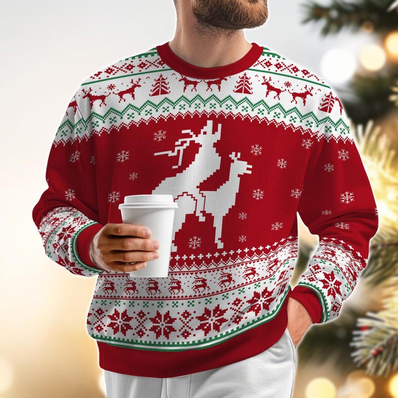 Reindeer Funny Ugly Christmas Sweater Humping Reindeer Sweater Middle Finger Shirt Deer Mating Holiday Sweater Couple Sweater 1763779947038.jpg