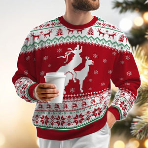Reindeer Funny Ugly Christmas Sweater Humping Reindeer Sweater Middle Finger Shirt Deer Mating Holiday Sweater Couple Sweater 1763779947038.jpg
