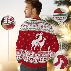 Reindeer Funny Ugly Christmas Sweater Humping Reindeer Sweater Middle Finger Shirt Deer Mating Holiday Sweater Couple Sweater 1763779947064.jpg