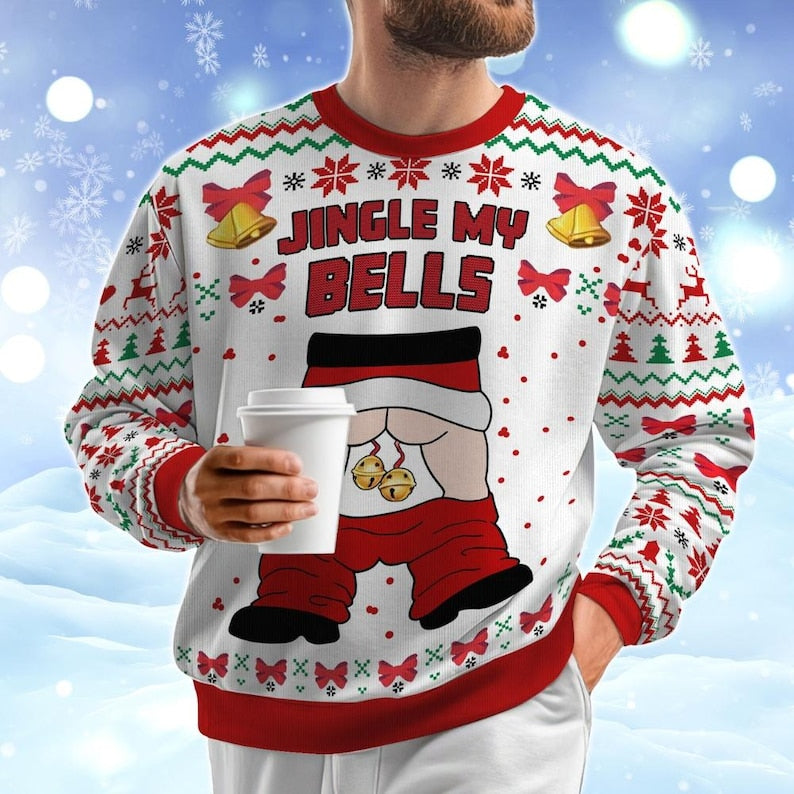 Jingle Balls Ugly Christmas Sweater Santa Claus Holiday Sweater Adult Humor Xmas Sweater Funny Christmas Sweatshirt Xmas Party Gift 1763780052148.jpg