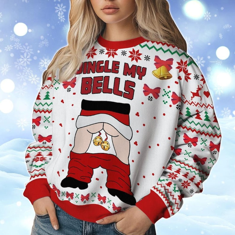 Jingle Balls Ugly Christmas Sweater Santa Claus Holiday Sweater Adult Humor Xmas Sweater Funny Christmas Sweatshirt Xmas Party Gift 1763780052149.jpg
