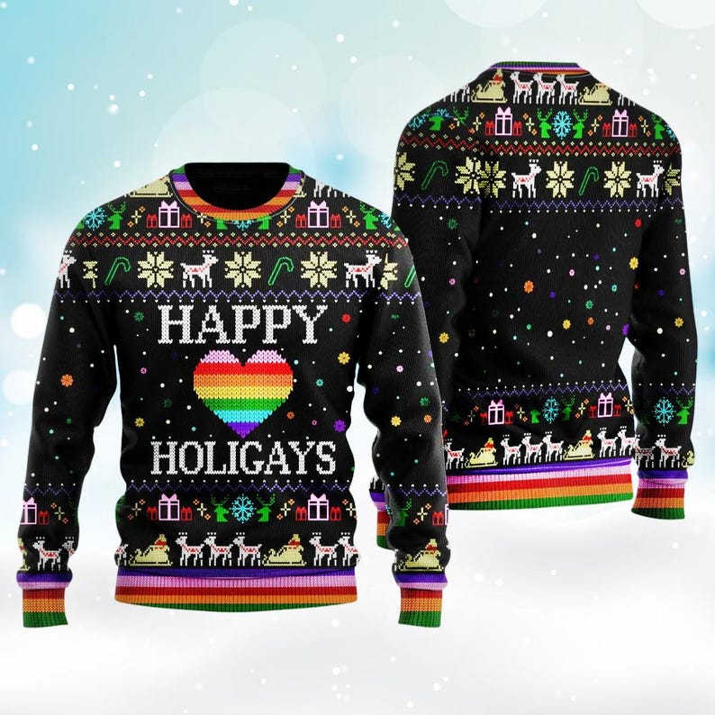 Happy Holigays Ugly Christmas Sweater Lgbt Ugly Sweater Pride Ugly Xmas Shirt Gay Holiday Sweater Cmas Party Gift Gift For Him 1763780136810.jpg