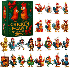 2025 Chicken F Caw F Advent Calendar Chicken Advent Calendar With Ornaments 24 Acrylic Ornament Countdown To Christmas 1763782147212.jpg