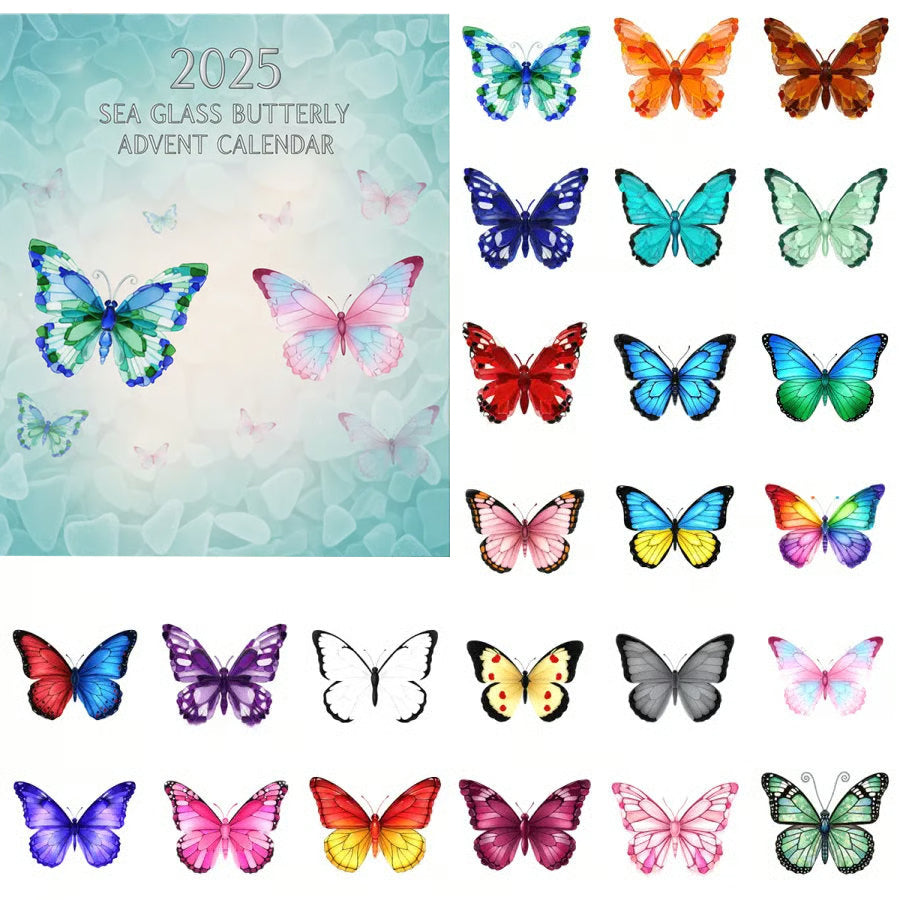 2025 Sea Glass Butterfly Advent Calendar With 24 Hanging Ornaments Countdown Christmas Gift For Butterfly Lovers Tree Decor Holiday Display 1763783776760.jpg