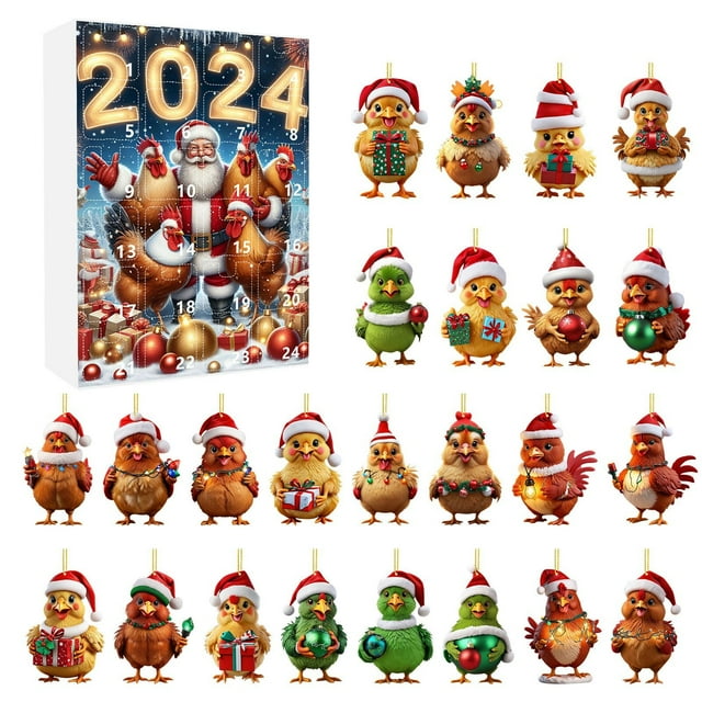 Christmas Home Ornaments 2025 Christmas Holiday Advent Calendar Advent Calendar Edition Chicken Set Christmas Hom 1763784104718.jpg